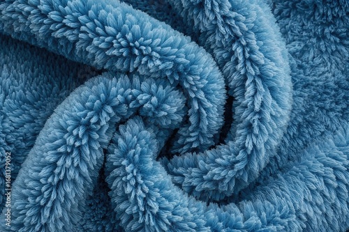 Close-up of a soft, blue te...