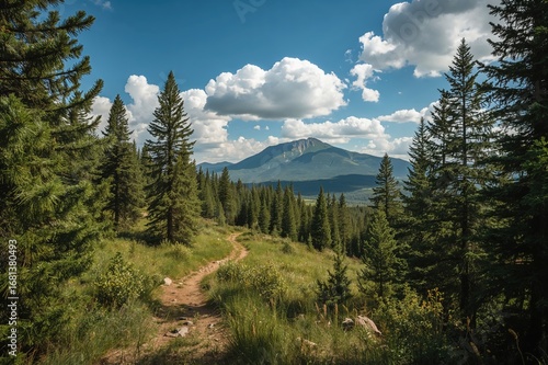 Pathway through a pine wood...