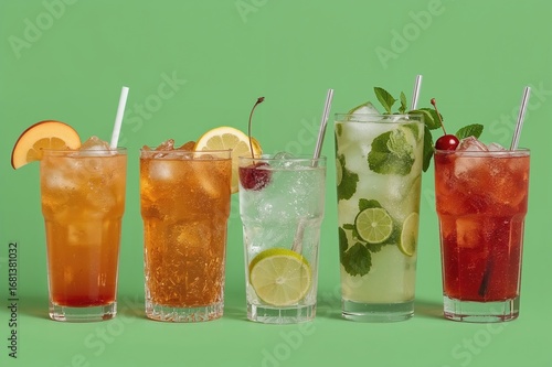 Chilled summer drinks assor...