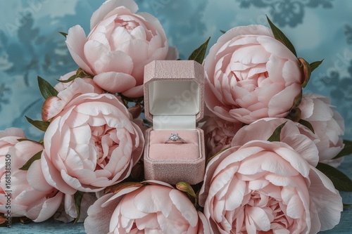 Engagement ring displayed i...