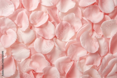 Soft pink rose petals formi...