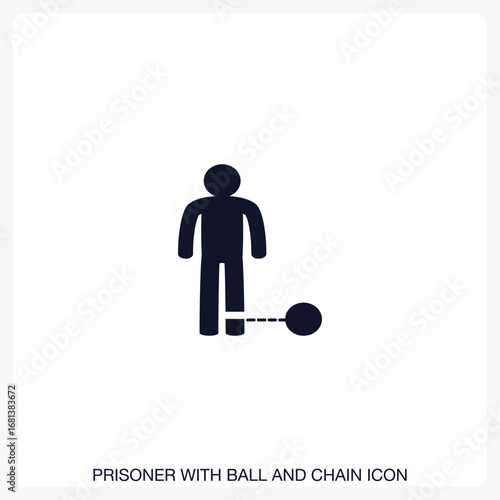Prisoner with Ball and Chain Icon
