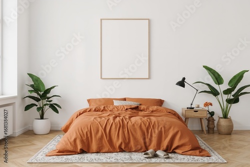 Simple bedroom setup featur...