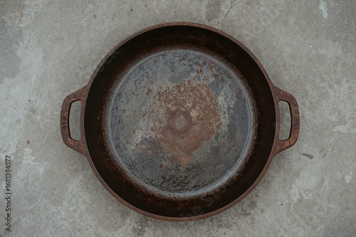 Top view of a vintage circu...