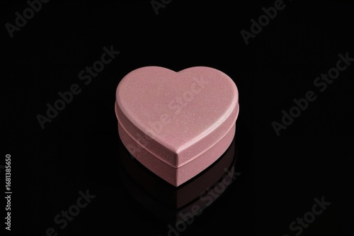 Isolated pink heart-shaped ...