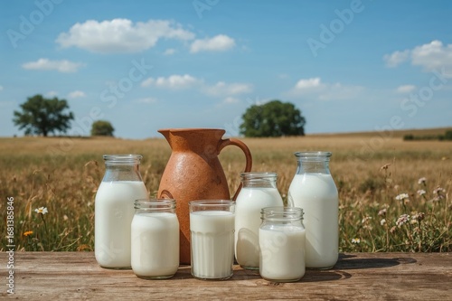 Milk Pitcher, Glasses, and ...