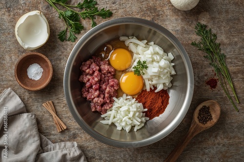 Making classic minced meat ...