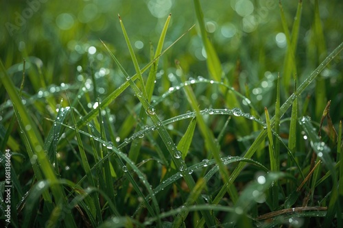 Moisture beads resting on v...