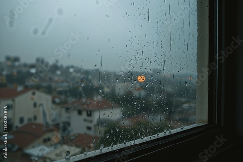 Glimpse of a wet day from i...
