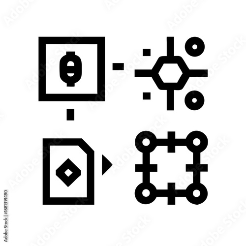 Digital transformation diagram a visual representation of the evolution of business processes, data flow, and technological innovation