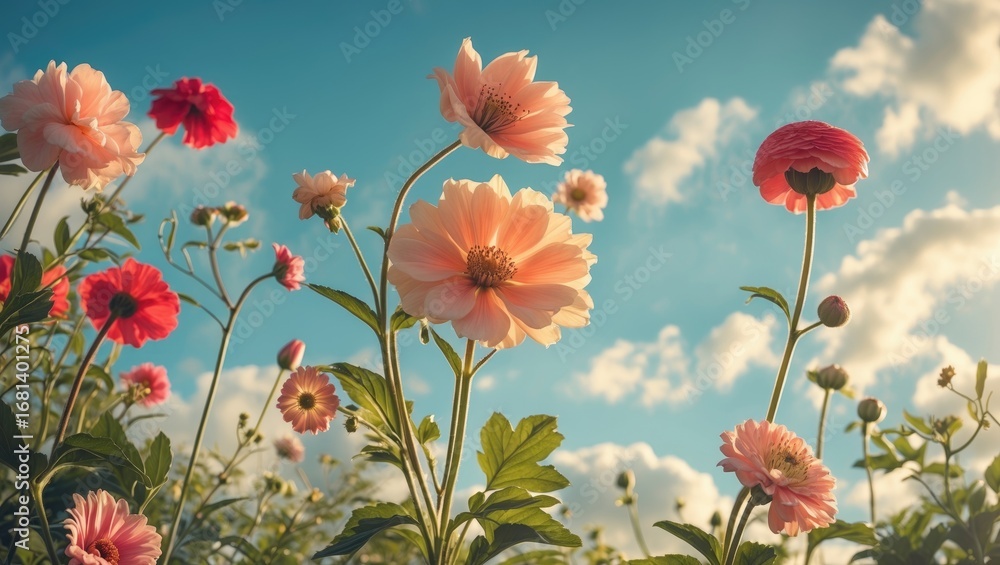 Fototapeta premium Retro image capturing a flower in monochrome