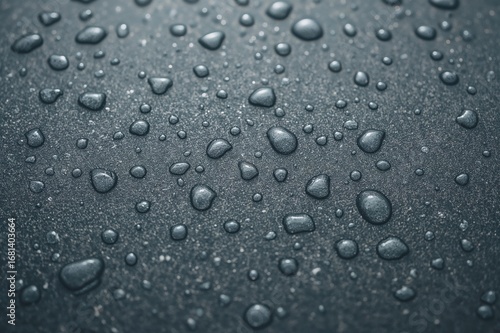 Wallpaper Mural Close-up of water beads on a rubber surface showcasing waterproof properties Torontodigital.ca