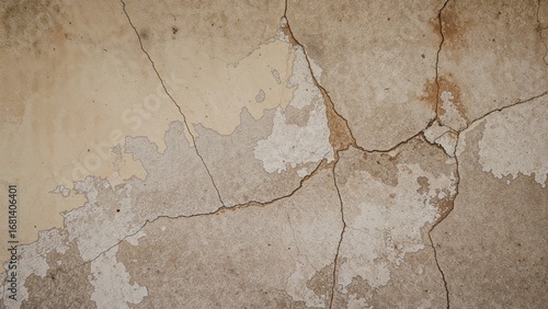 Scratched wall coated with whitewash. Background texture.