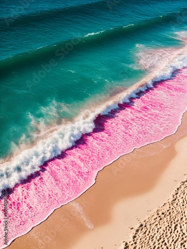 Neon Sunset - Teal & Pink