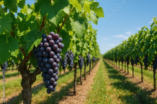 Wallpaper Mural Vineyard fields cultivating red wine grapes Torontodigital.ca