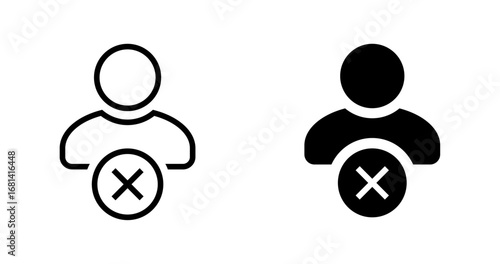 User Account Remove icon. User Block Symbol