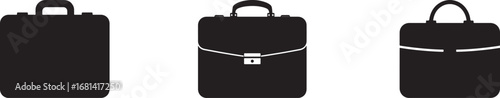 briefcase silhouette on white background