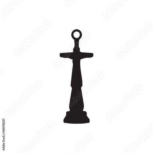 Chess Rook Black Silhouette