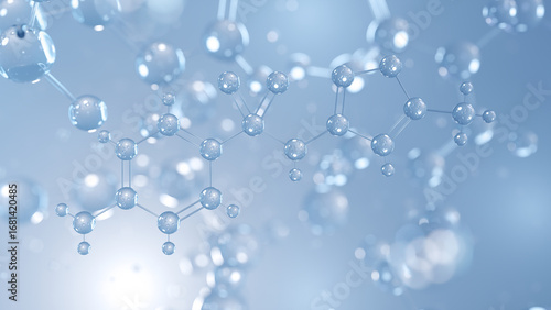 sulfamethoxazole molecular structure 3d, antibiotic structural chemical formula view from a microscope