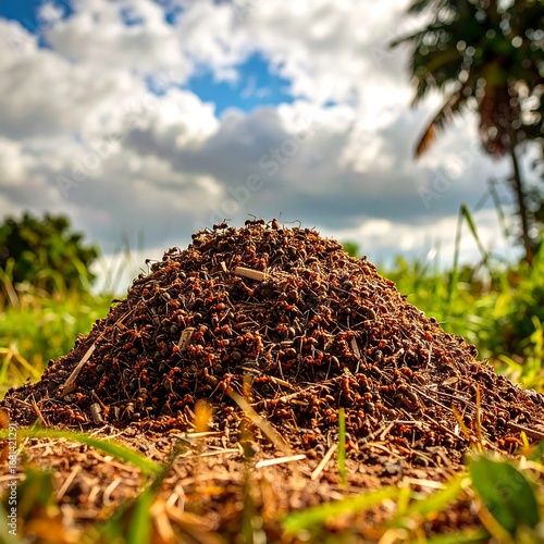 Ants hill in field