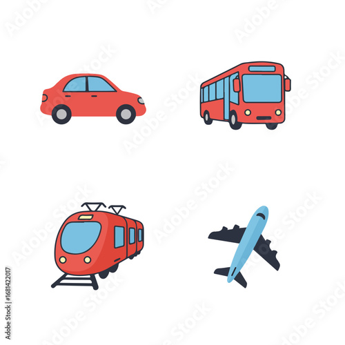 Pictogram Commuting Via Land and Air