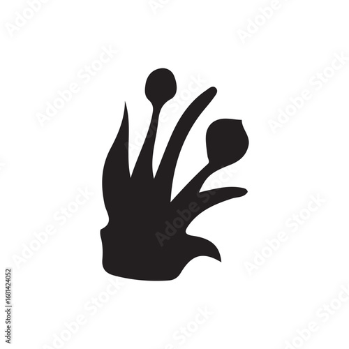Seaweed silhouette ocean plant