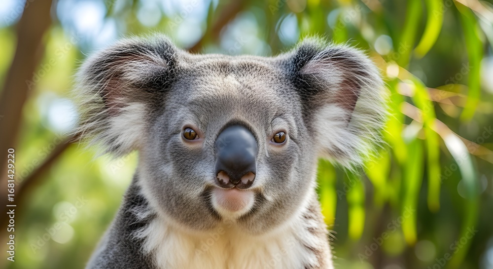 Fototapeta premium Close up portrait of a cute koala bear in australia wildlife nature photography animal
