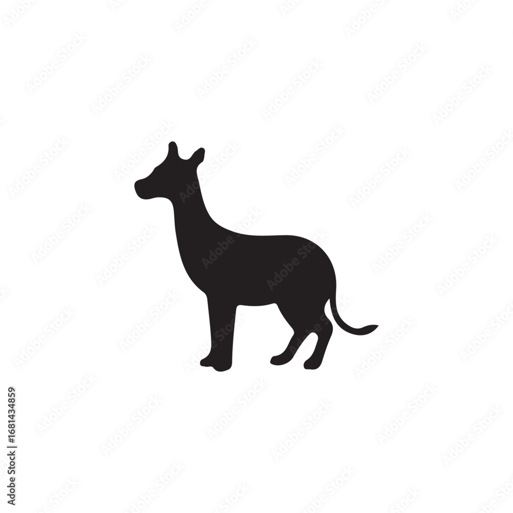 Obraz premium Okapi Silhouette Animal Icon