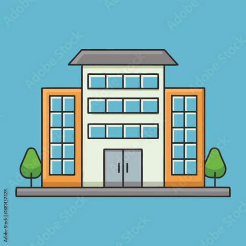 vector illustration of a modern house