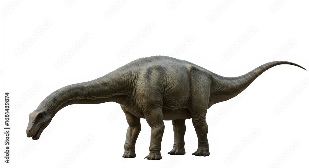 Fototapeta premium Digital Render of Diplodocus in a White Studio Environment
