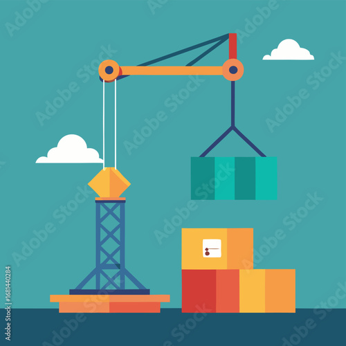 vector illustration of a modern office building