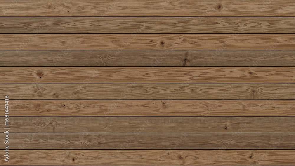 Fototapeta premium Close-up of multiple brown wood panels used as outdoor wall material