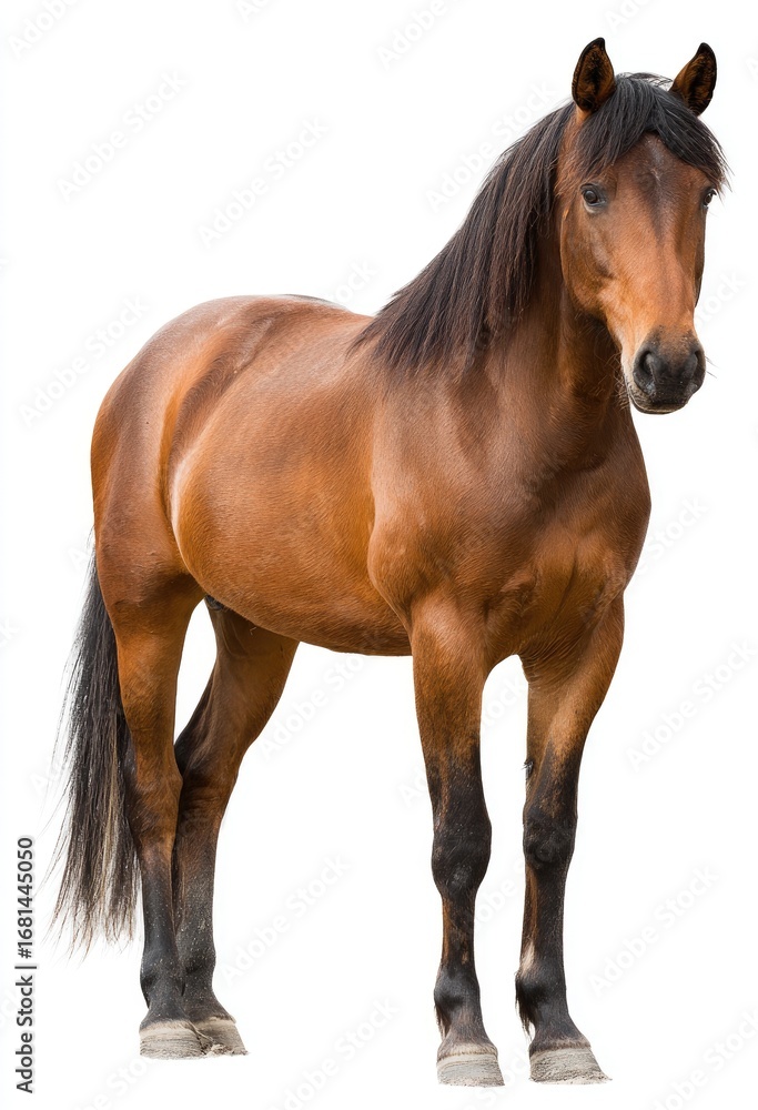 Obraz premium A full shot of a brown horse