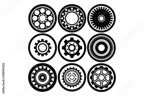 Industrial Settings Gear Symbol Clipart