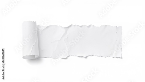 Wallpaper Mural White ripped sheet set against a white background with clipping path included Torontodigital.ca