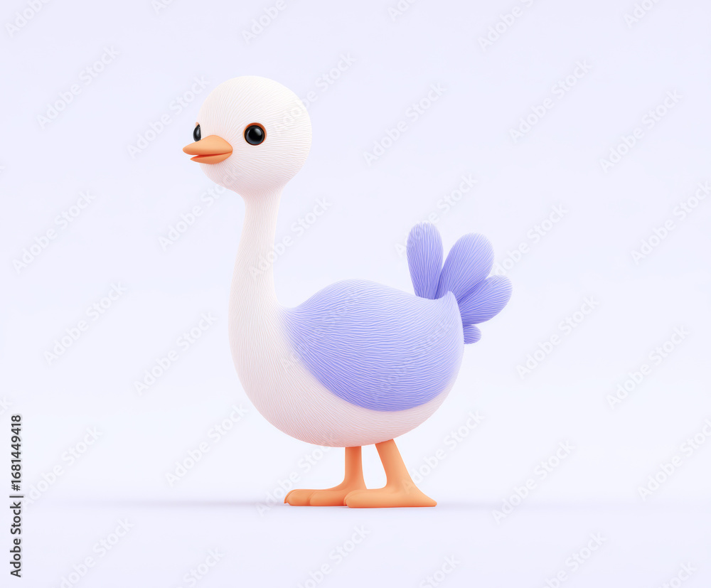 Obraz premium A cartoon ostrich