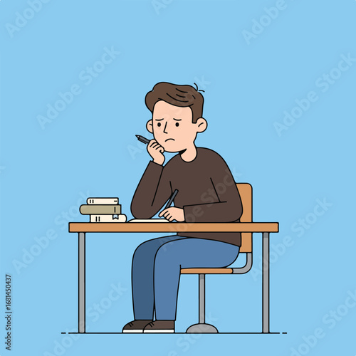 Student Thinking, Writing at Desk