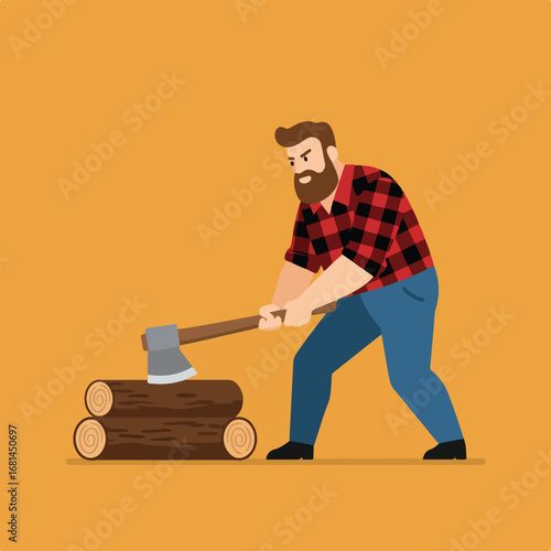 Lumberjack Chopping Wood