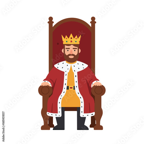 King Sitting on a Throne