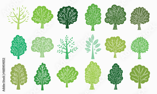 Green Tree Collection – Eco Nature and Environment Forest Vector Pack