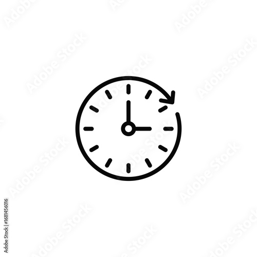 Clock Icon Showing The Passage Of Time