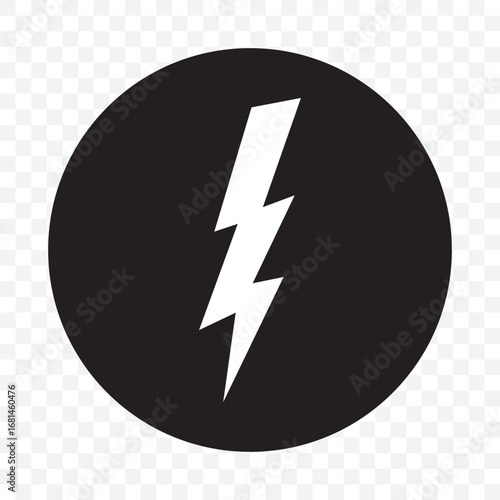 Lightning bolt expertise flat icon for apps and websites.