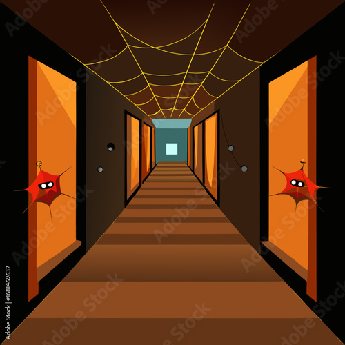 corridor in the dark