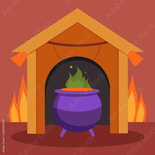 illustration of a burning candle