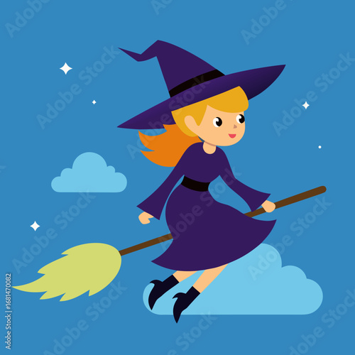 witch with broom