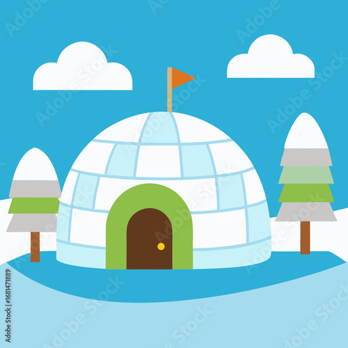 house in the snow