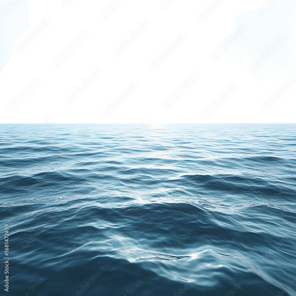 Fototapeta premium Tranquil Blue Ocean Water Surface Panorama for Creative Projects