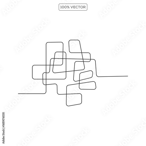Doodle clew. Chaos lines, hand drawing tangled clew, insane mess scribble, confused brain thinking doodle, clutter complicated concept illustration