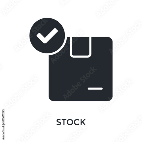 Stock Icon Glyph Style. Vector Illustration For Graphic Design