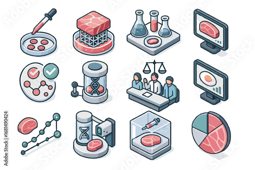 Synthesis sterile vector test research cultured nutrient icon scaffold timeline meat bioengineered
